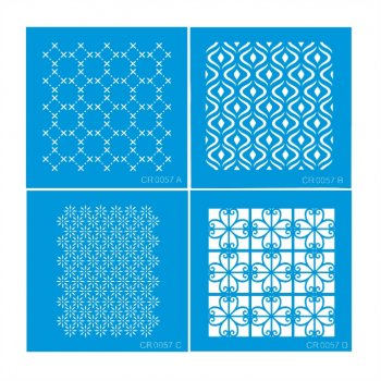 Kit com 4 Mini Stencil - 01