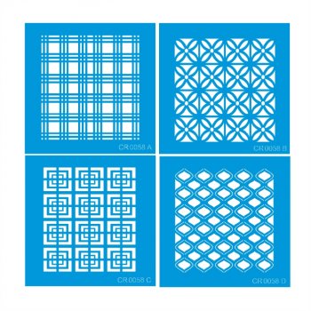 Kit com 4 Mini Stencil - 02