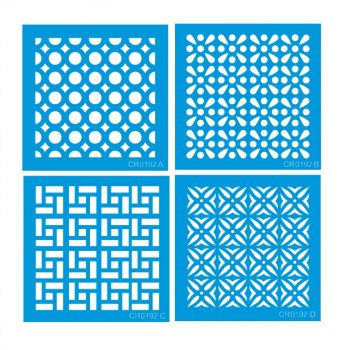 Kit com 4 Mini Stencil - 04