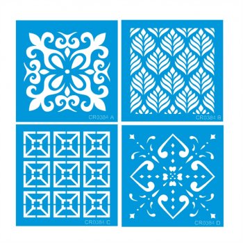 Kit com 4 Mini Stencil - 09