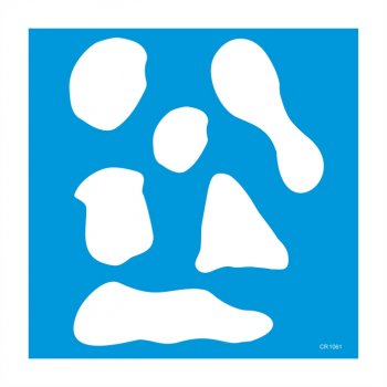 Stencil Pintura Orgânica Abstrato 01 - 30x30