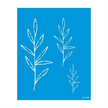 Stencil CR Laser Pintura Orgânica Folhagem Modelo 1 - 20x25