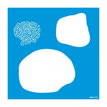 Stencil Pintura Orgânica Abstrato com Poá - 30x30