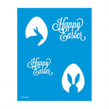 Stencil CR Laser Happy Easter Nº 2 - 20x25