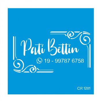 Stencil CR Laser Personalizado - Modelo 06 (P-M-G)