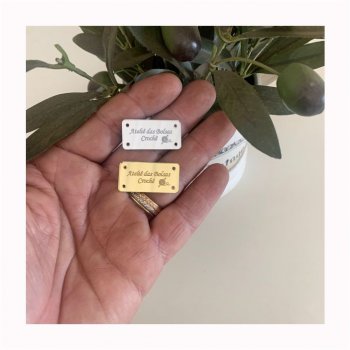 Etiqueta Retangular Personalizada em Acrílico