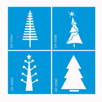 Kit com 4 Mini Stencil Natal - 06