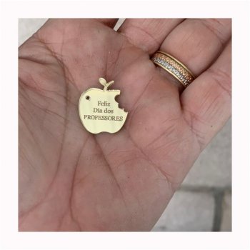 Kit com 30 Etiquetas TAG Maça Personalizada em Acrílico