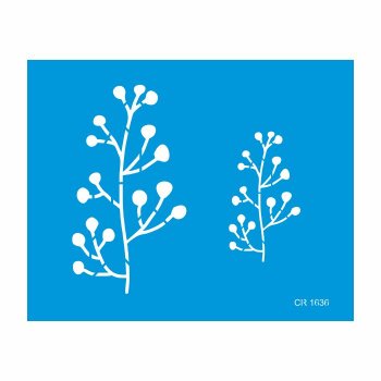 Stencil Pintura Orgânica Galho 01 - 20x25