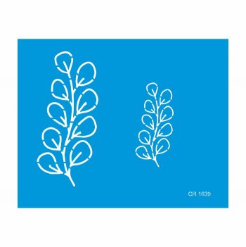 Stencil Pintura Orgânica Eucalipto 02 - 20x25