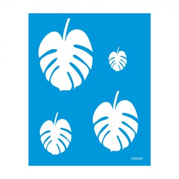 Stencil Pintura Orgânica Costela de Adão 01 - 20x25