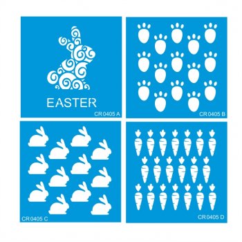 Kit com 4 Mini Stencil Páscoa - 02
